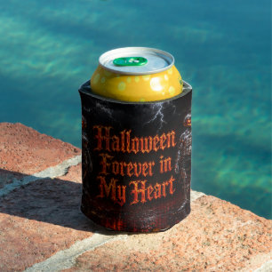 Porta-lata Halloween Para Sempre No Meu Coração Abóbora Gótic