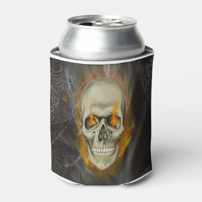 Porta-lata Halloween pode esfriar/caveira (Can Front)