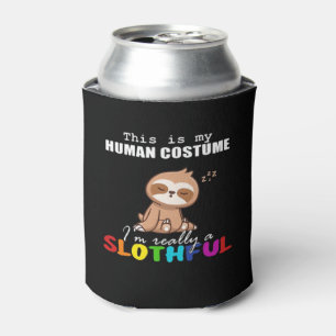 Porta-lata Halloween Slothful Design, Este é o meu Costum Hum