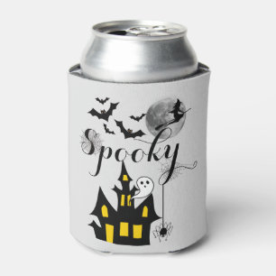 Porta-lata Halloween Spooky Spider morcego bruxa assombrada