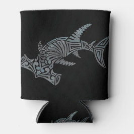 Porta-lata Hammerhead tribal em preto