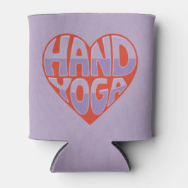Porta-lata Hand Yoga Red Lavender Can Sleeve
