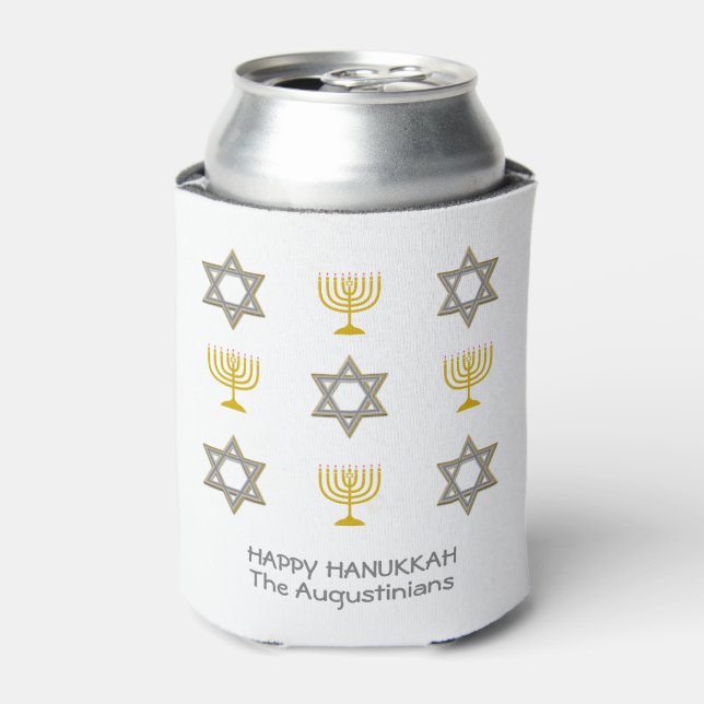 Porta-lata Hanukkah personalizado (Can Front)