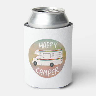 Porta-lata Happy Camper Rainbow RV Sunset Motorhome RV