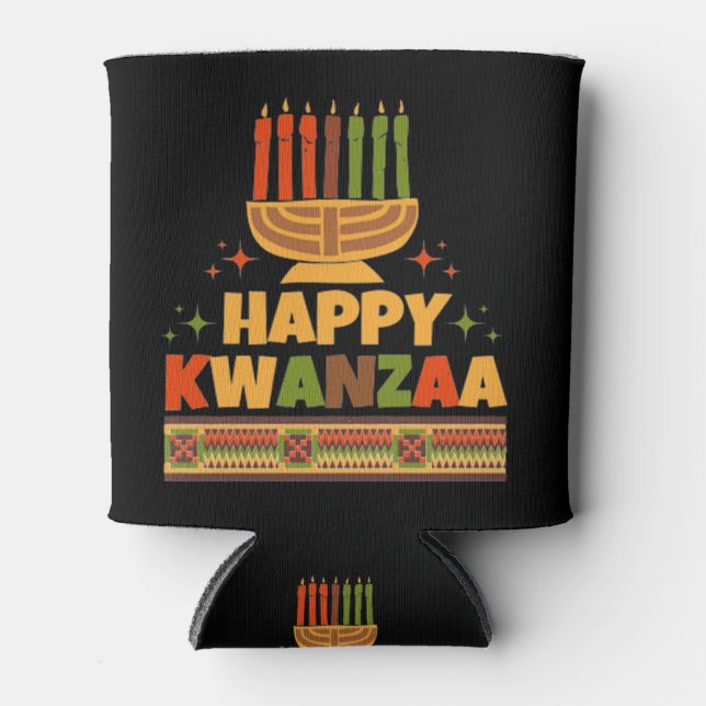 Porta-lata Happy Kwanzaa (Frente)