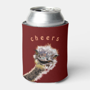 Porta-lata Happy Ostrich Can Cooler Cheers