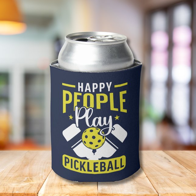 Porta-lata Happy People Play Pickleball Funny Pickleball (Criador carregado)