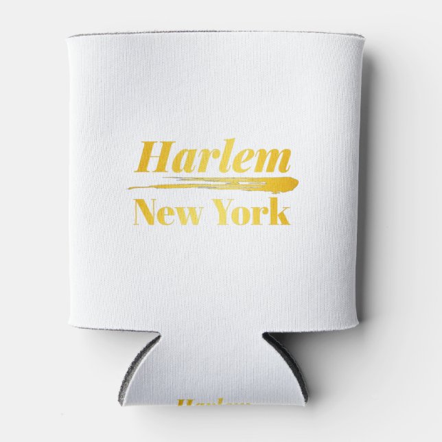 Porta-lata Harlem New York Dourado (Frente)