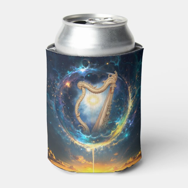 Porta-lata Harpa Celestial dos Céus Ligados à Lua.  (Can Front)