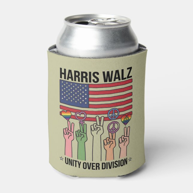 Porta-lata Harris Waltz 2024 Unity Over Division (Can Front)