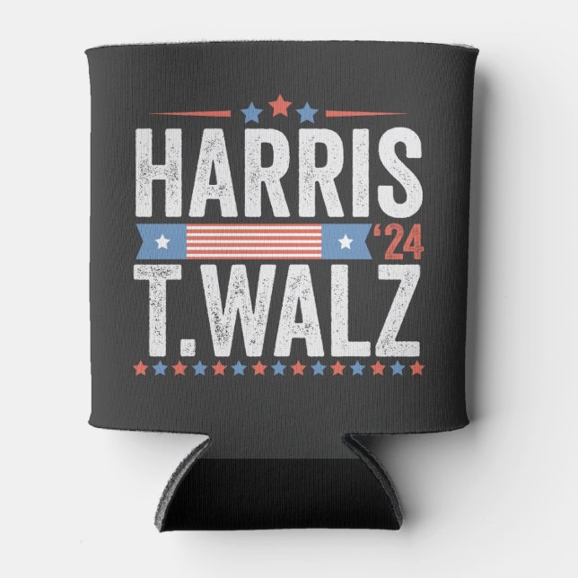 Porta-lata Harris Walz 2024 Eleição Kamala Tim Waltz (Frente)