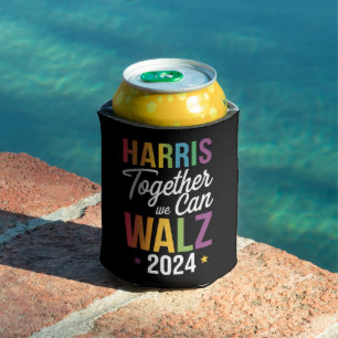 Porta-lata Harris Walz 2024 Kamala Juntos Podemos LGBT