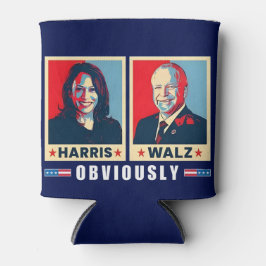 Porta-lata Harris Walz 2024 Obviamente