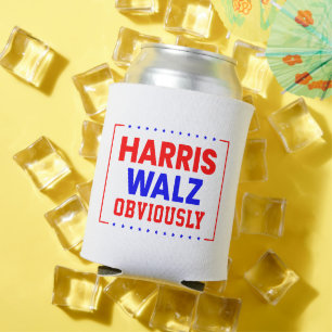 Porta-lata Harris Walz Obviamente Kamala Harris para Presiden
