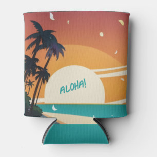 Porta-lata Havaiano/Aloha/Tropical/praia