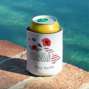 Porta-lata Hawaii Estados Unidos Mapa Retrorestadual EUA Souv