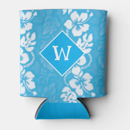 Porta-lata Hawaii Hibiscus Flowers Patternizaram Monograma