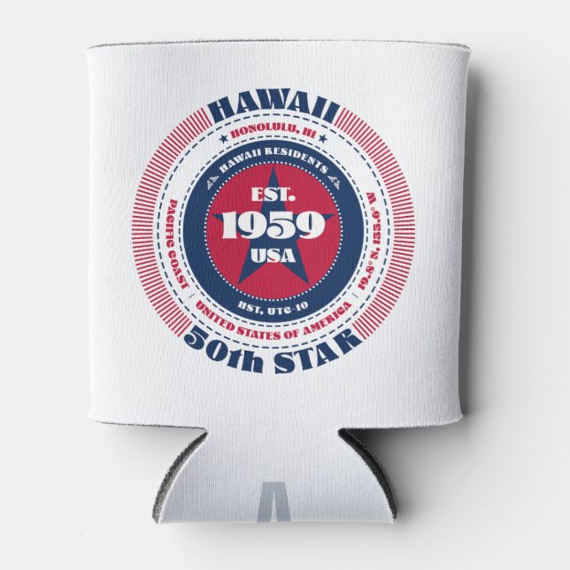 Porta-lata Hawaii State Pride Monographic Cooler (Frente)