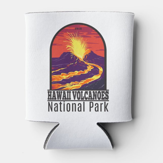 Porta-lata Hawaii Volcanoos National Park Vintage (Frente)