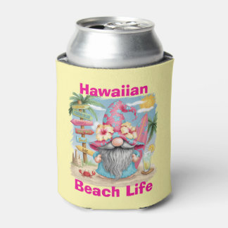 Porta-lata Hawaiian Beach Life Gnomo
