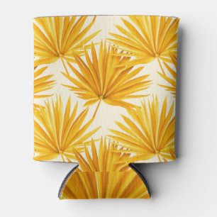 Porta-lata Hawaiian Flair: Folhas Coloridas de Palma