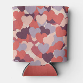 Porta-lata Hearts Pink Red Lavender Can Coolers