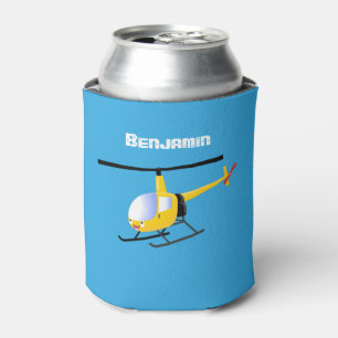 Porta-lata Helicóptero de desenho animado amarelo