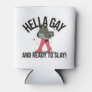 Porta-lata Hella Gay e pronta para jogar LGBTQ Engraçado