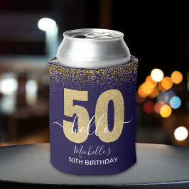 Porta-lata Hello 50! -Birthday - 50th Women's  Gold glitter