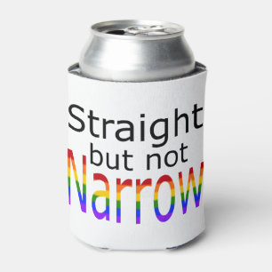 Porta-lata Hetero de queda, mas não estreito (texto preto)