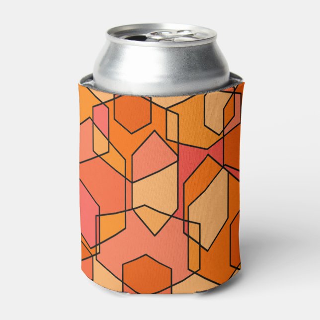 Porta-lata Hexagon Bauhaus - Orange (Can Front)