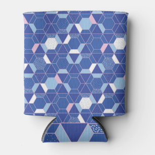 Porta-lata Hexágonos, triângulos: padrão de abstrato geométri