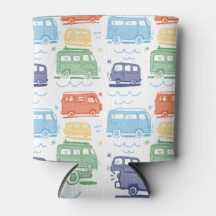 Porta-lata Hippie Van: Padrão Colorido dos 70