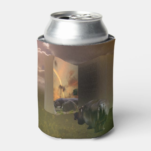 Porta-lata Hippo Apaixonado Pelo Livro Da História, Pode Ser  (Can Front)