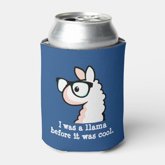 Porta-lata Hipster Llama (Can Front)