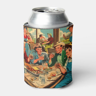 Porta-lata Histórias em quadrinhos de cowboys retrorreflector