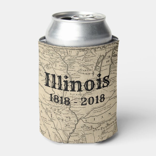 Porta-lata Histórica do Bicentenário do Illinois (Can Front)