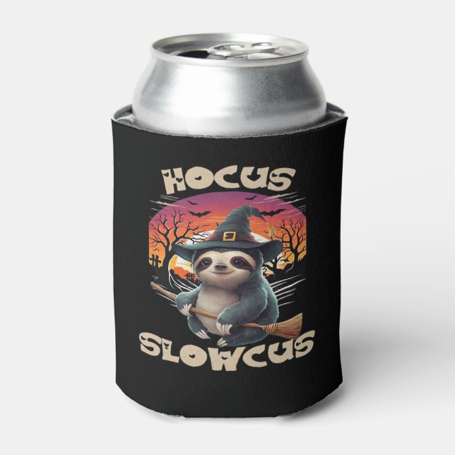 Porta-lata Hocus Slowcus Sloth amantes do vestido de Hallowee (Can Front)
