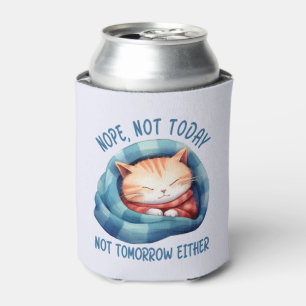 Porta-lata Hoje Não, Não Amanhã - Apresentado Humor Gato