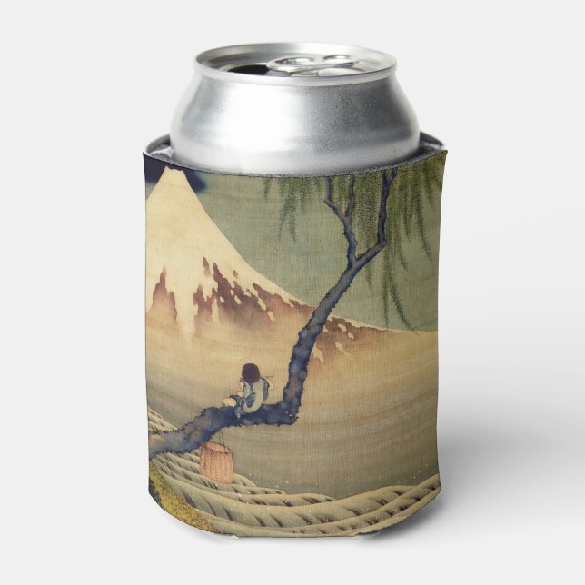 Porta-lata Hokusai Boy Vivendo o Monte Fuji Japonês (Can Front)