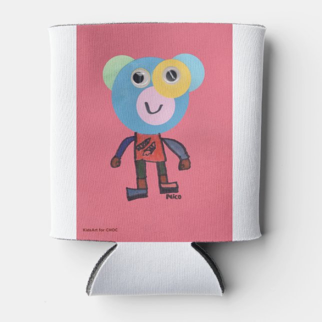 Porta-lata Homem da Imaginação - Arte Infantil para o CHOC (Frente)
