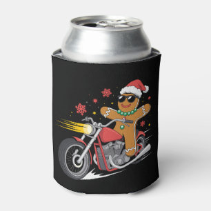 Porta-lata Homem de Biscoito de Natal Motocicleta Motoqueiro