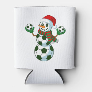 Porta-lata Homem de Neve Futebol Natal Amantes do Esporte
