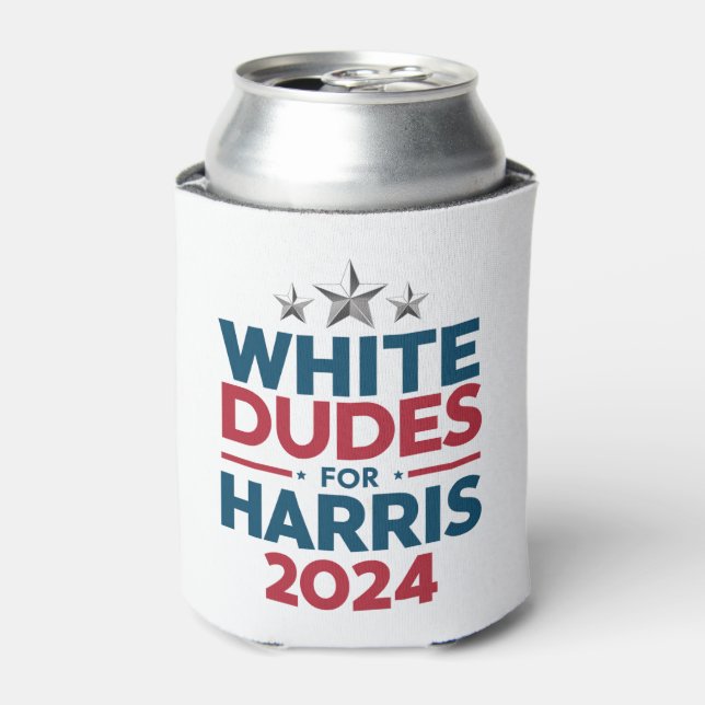 Porta-lata Homens Brancos Para As Eleições Harris-2024 (Can Front)