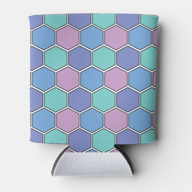 Porta-lata Honeycomb Pattern Pastels (Frente)