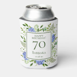 Porta-lata Hortênsias Azuis para 70º Aniversário