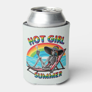Porta-lata Hot Girl Summer Skeleton Retro Beach Design