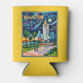 Porta-lata Houston Skyline Space Center Rocket Van Gogh Kids