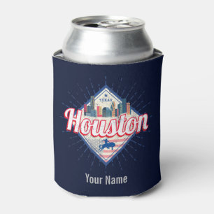 Porta-lata Houston Skyline Texas Estados Unidos Vintage EUA