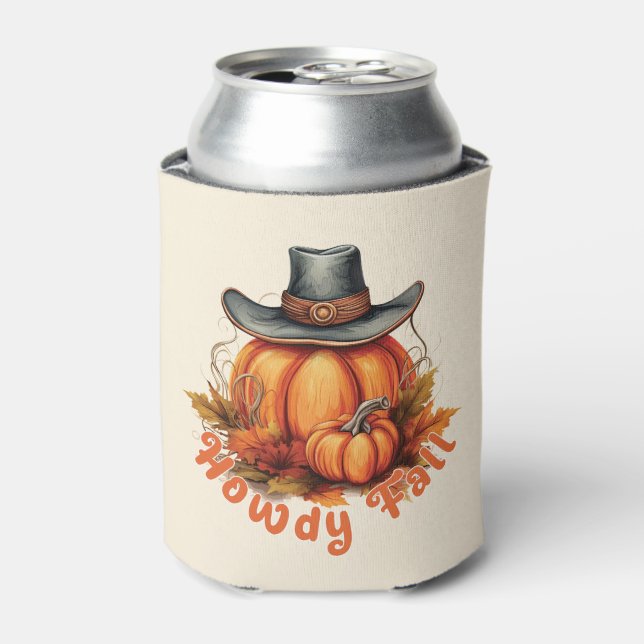 Porta-lata Howdy Fall - Rustic Autumn Vibes (Can Front)